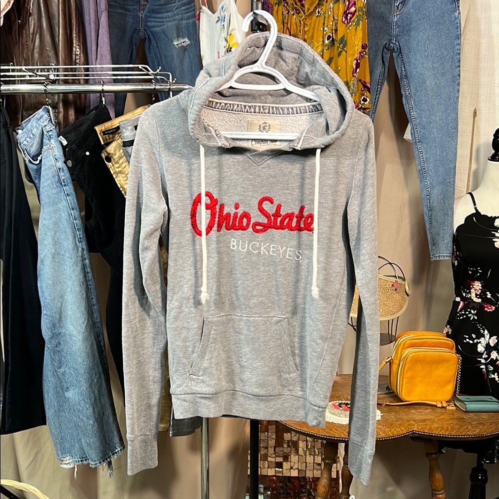 Campus Crew Ohio State Buckeyes Gray Hoodie Size Small